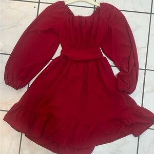 Red Long Sleeve Dress